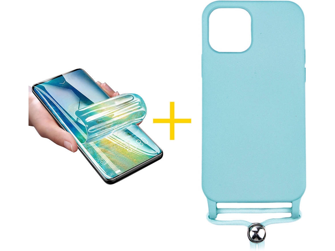 Capa + Película para iPhone 11 Pro ACCETEL Verde Água