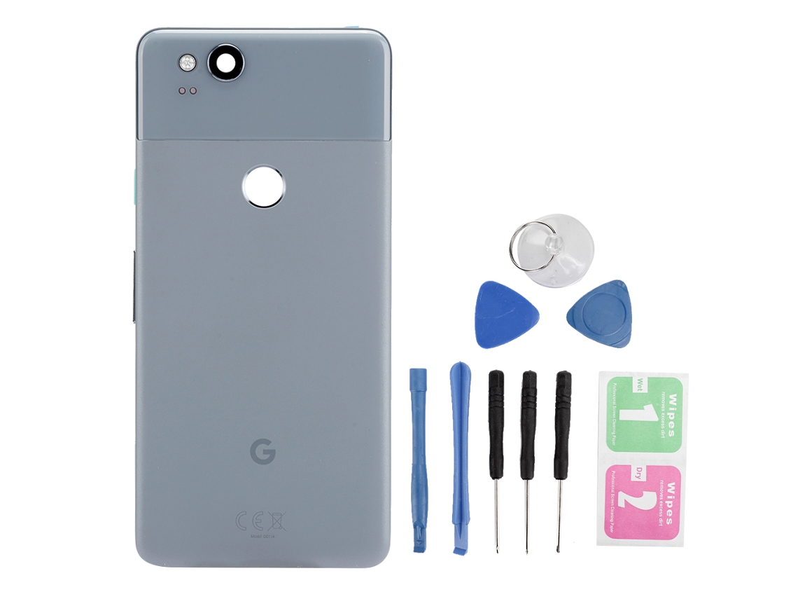 Tampa de bateria para Google Pixel 2 EOOCOO azul