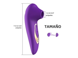 Vibrador feminino com estimulador clitoriano e masturbador silencioso MDUG (roxo)