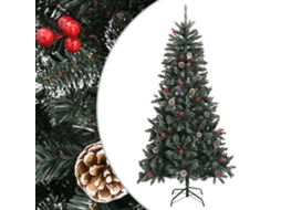 Conjunto 1 Árvore De Natal Vidaxl Verde Pvc (114 X 114 X 210 Cm)