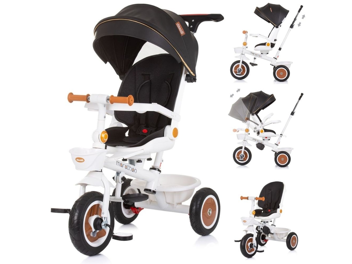 Triciclo Com Assento Giratório Marathon Até 25 Kg De Peso Chipolino - Black/white