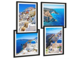Um Conjunto De Imagens Decorativas Em Uma Moldura Cartões Delicados Em Aquarela Moldura Branca Pinturas De Quarto Espelharte (conjunto De 4 Imagens)