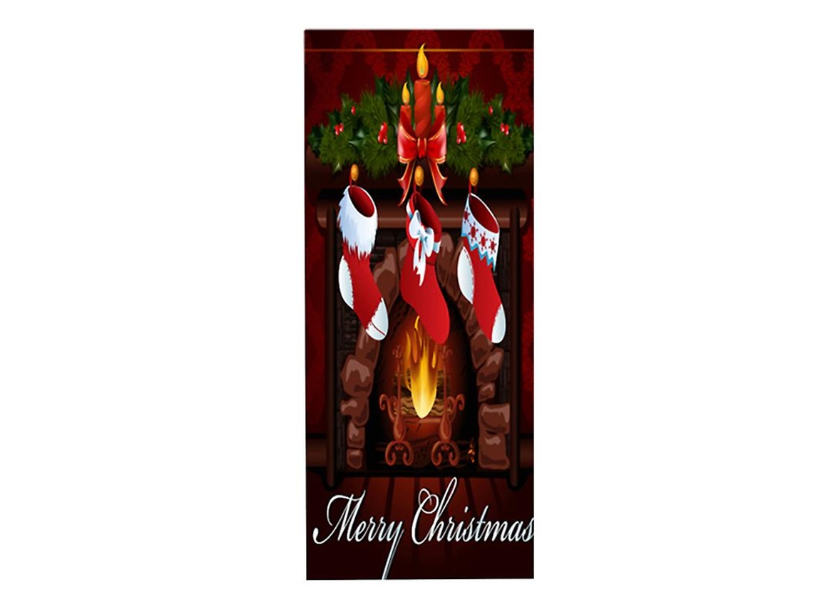 1Pcs Adesivo de Porta de Natal ALLINLESS