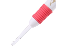 Conjunto De 9 Agulhas De Crochê Led Para Tricô, Agulhas Suaves, Ferramenta Com Cabo Ergonômico Aquaforge (cabo Branco)
