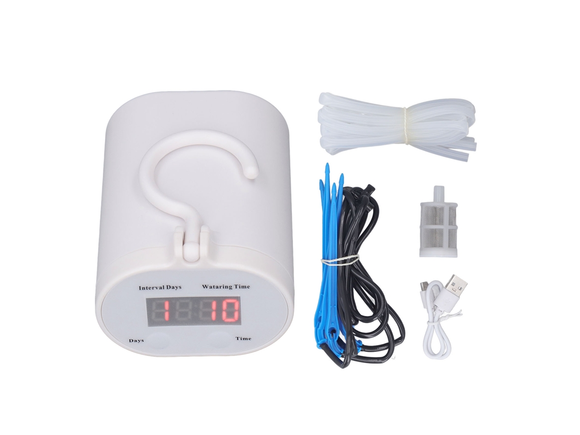 Kit De Irrigação Automática Para Plantas Em Vasos Com Timer Interiores