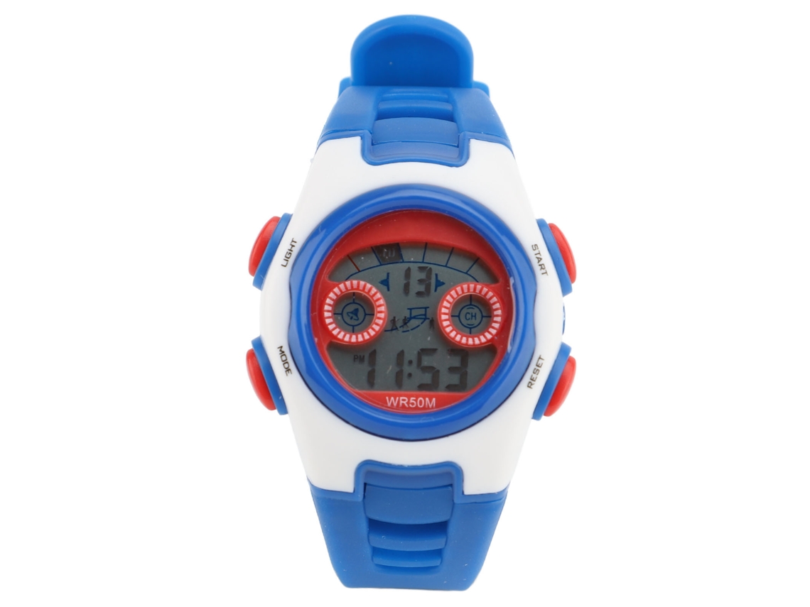Relógio Digital de Pulso para Crianças com Pulseira Azul Skmei