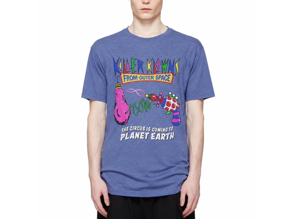 Rockinstone Killer Klowns Circus Is Coming Heather Royal Adult T-shirt Size:l
