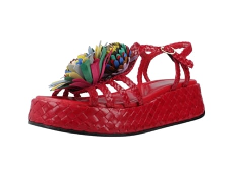Sapatos De Mulher Pons Quintana Maui Tecido Vermelho (37)