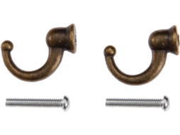 Conjunto De 2 Ganchos Parede Em Bronze Antigo Para Chapéus, Roupões,