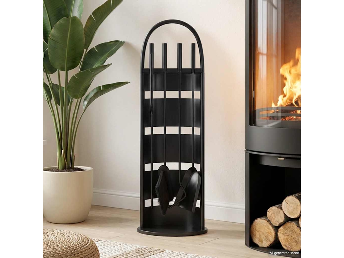 Vidaxl Conjunto De Ferramentas Para Lareira De 5 Peças 23x15x66 Cm Aço