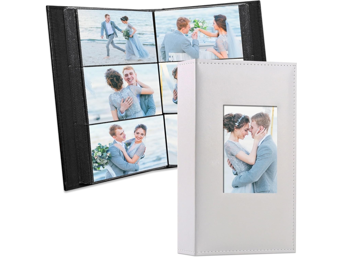 Álbum de Fotos 6x4 Polegadas, Comporta 300 Fotos, Capa de Couro, Perfeito para Fotos de Família e Casamentos BRILVIBERA