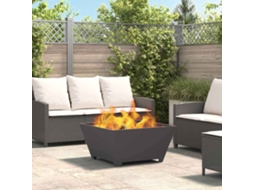 Vidaxl Bowl De Fogo Preto 80 X 80 X 40 Cm Aço Corten