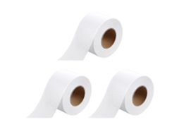 Pacote com 3 rolos de tecido termocolante para 30 jardas (aproximadamente 27,4 metros), ideal para costura doméstica.