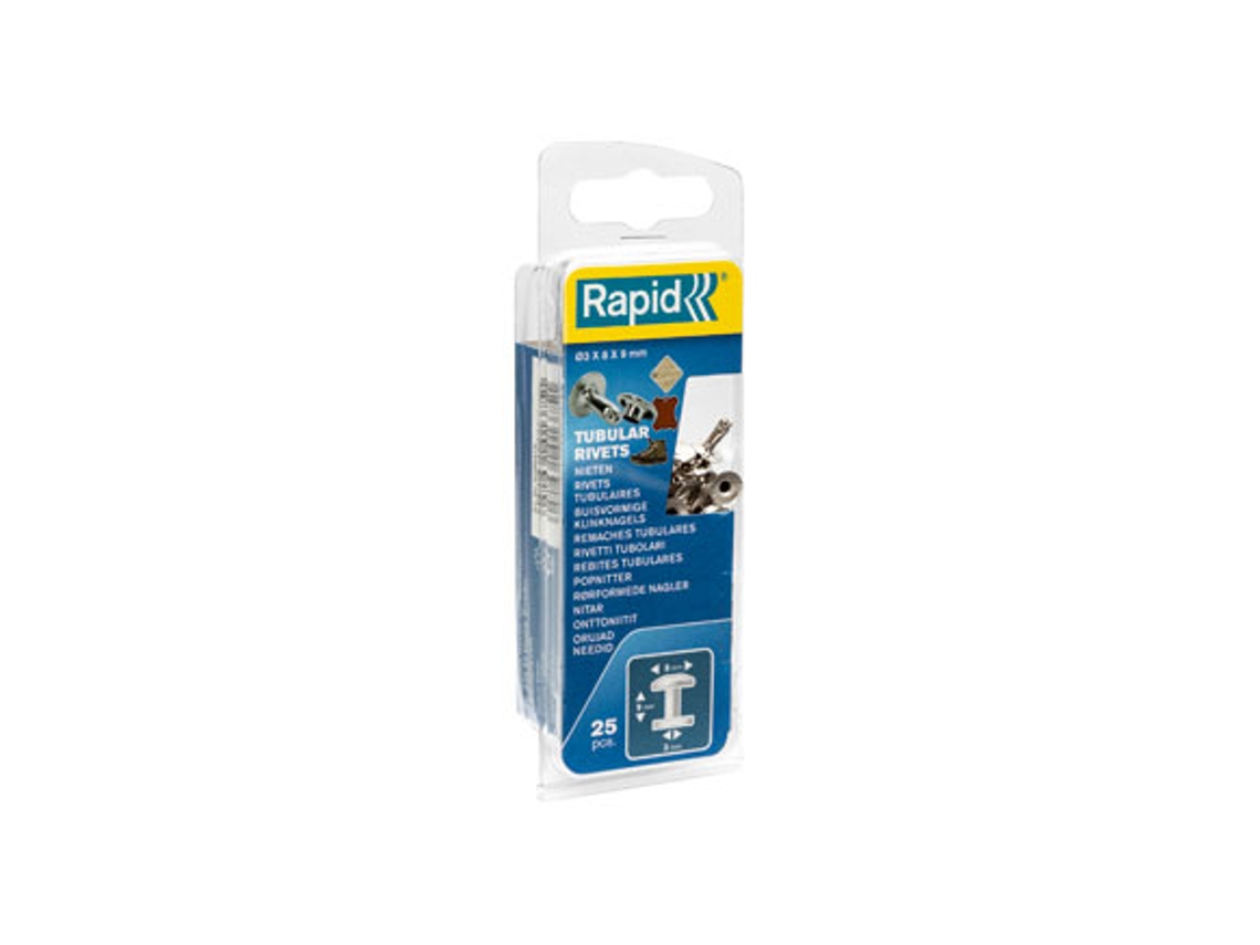 Remache Tubular Ø 8 X 9 Mm Plata 25 Uds RAPID