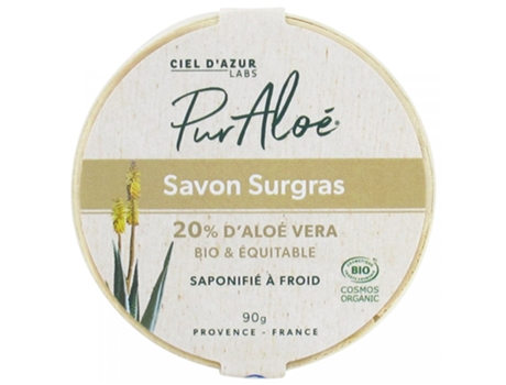 Sabonete de Aloe Vera 20% Supergordura Orgânica 90 G PUR ALOÉ