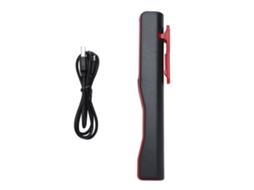 Lanterna de Bolso Cob Led Recarregável com Gancho Magnético Rotativo Vermelha S/MARCA