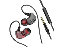 Fones De Ouvido Plug-in Com Graves Ruído, Fio, Para E Ajuste Som Alta