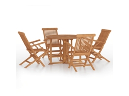 Outdoor Dining Set, Outdoor Dining Sets Vidaxl Marrom Teca (n/a)