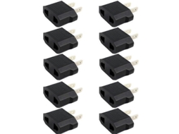10 Peças Adaptador De Tomada De Energia Ue Us Adaptador De Tomada Pequeno Ue Para Eua Plug Adapter Hengjian