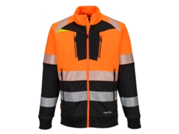 Sweatshirt De Alta Visibilidade Classe 1 Com Gola Alta E Zíper Naranja/negro / Xxxl