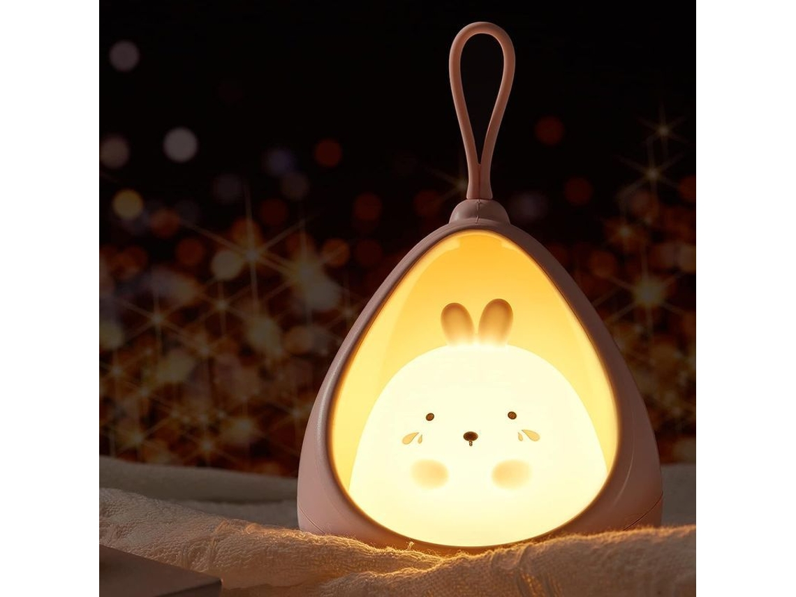 2026 lâmpada de Noite Conejo Linjou Recarregável, Indução Portátil Led com Cabo Usb, Rosa