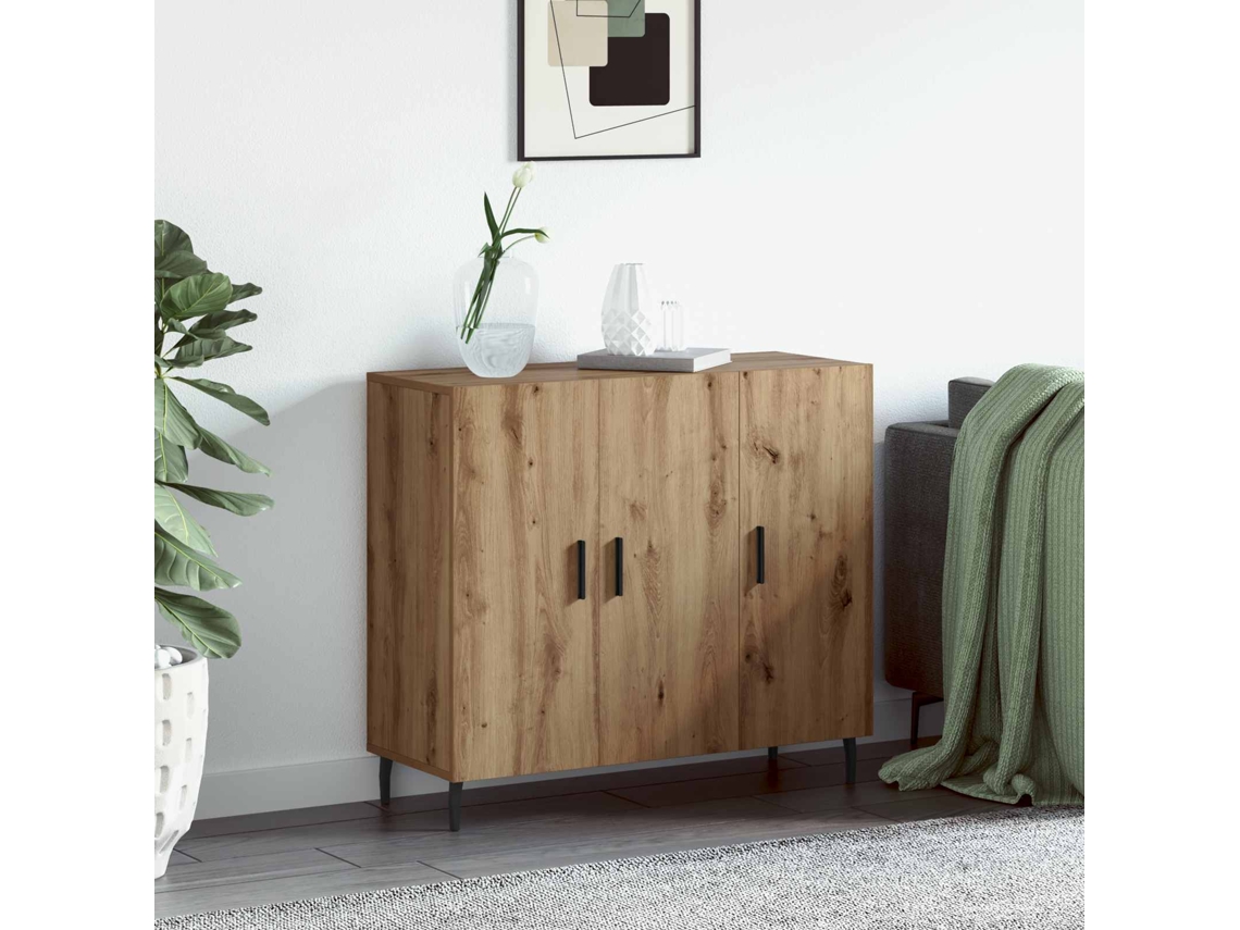 Vidaxl Buffet Carvalho Artesanal 90 X 34 X 80 Cm Derivados De Madeira