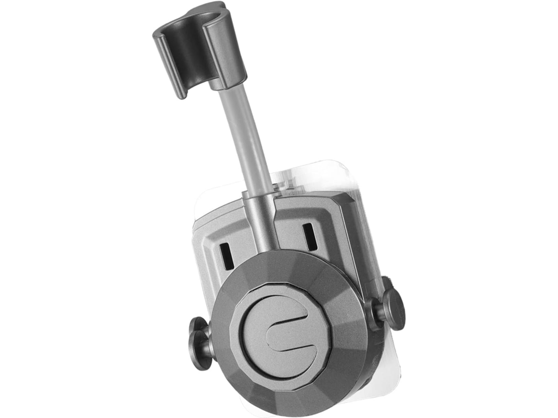 Suporte multifuncional portátil com ventosa para chuveiro, com design ajustável, ideal para uso diário em casa e em viagens.