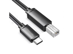 Cabo De Impressora Com Conector Quadrado Usb-c Para Usb 2.0, Diâmetro