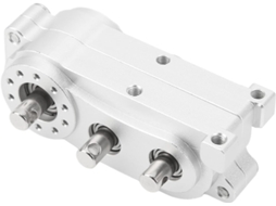 Caixa de Transferência de 2 Velocidades Usinada em Cnc para Carro Rc/10, Distância Entre Eixos de 313 Mm, Peças em SFUSHOS