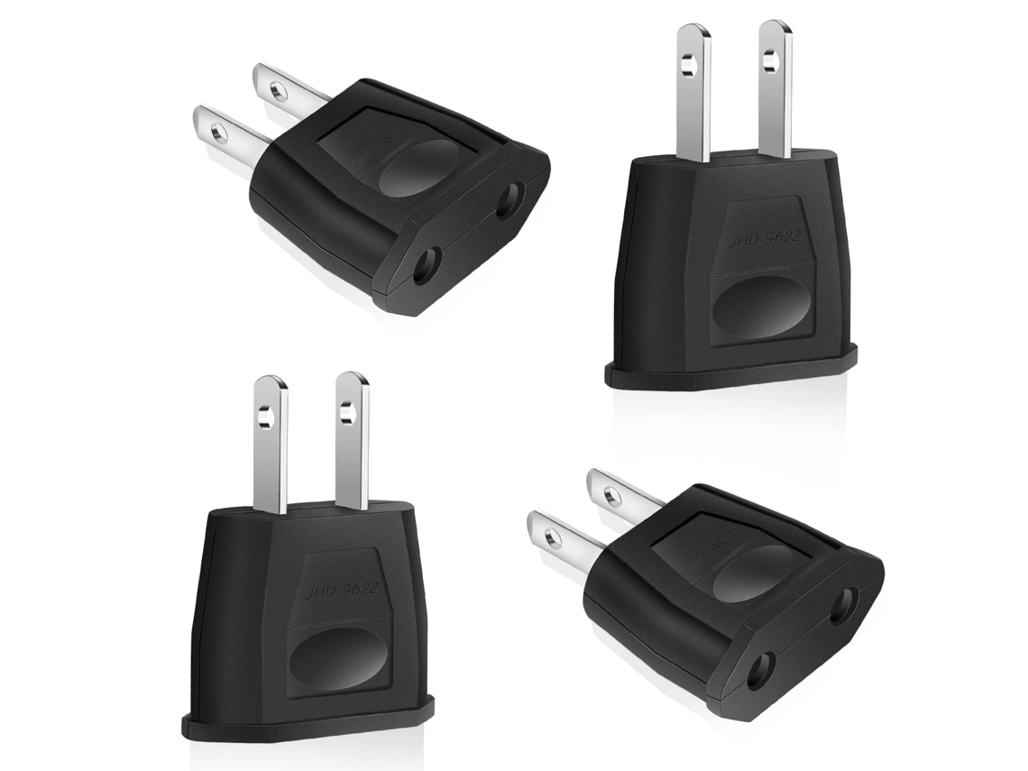 Pacote Adaptador De Viagem Europeu, Americano, Adaptador De Tomada Europeu, Adaptador De Viagem Europeu Para América, Canadá E México