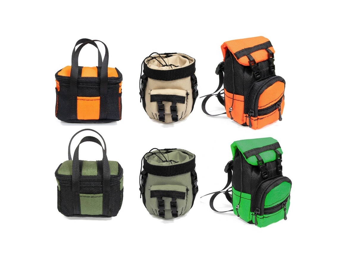Bolsa Laranja1/8 1/10 Carro Rc Rock Crawler Simulação Bolsa de Armazenamento Mochila Bolsa de Mão Reposição Diy Decoração Veículos Modelos MDUG