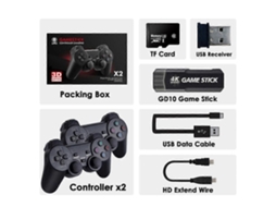 Console de Jogos Retrô com Saída Hd para Tv, Plug And Play, Console de Jogos Tipo Stick, Consoles de Videogame. GOKOCO