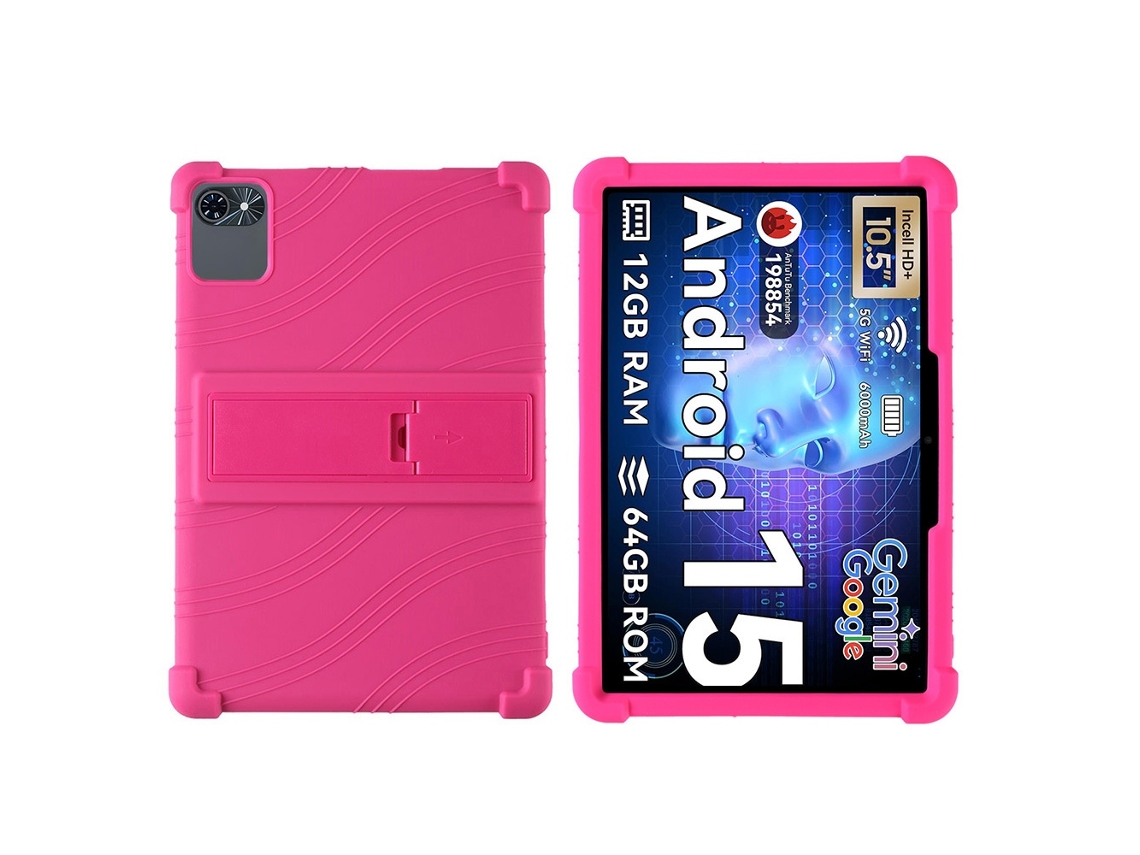 Capa Elysve Para Tabwee T80 10.5 Polegadas Com Suporte Anti-impacto Fuchsia