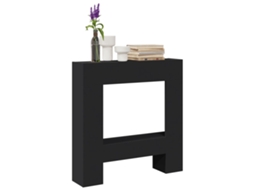 Vidaxl Cornija De Lareira 81x18x82 Cm Derivados De Madeira Preto