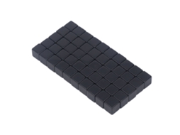 Dados Business, 50 peças, quadrados, pequenos, graváveis, apagáveis, preto, para jogos e ensino
