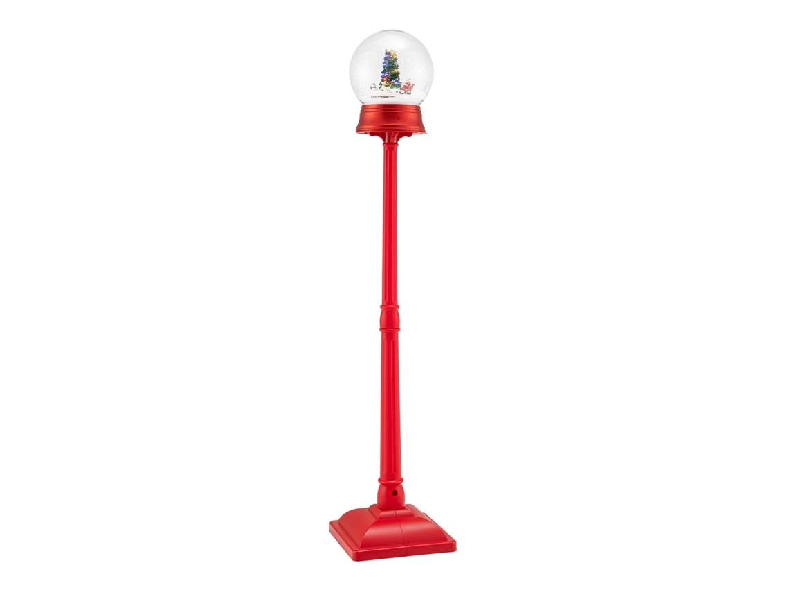 Lanterna de Natal Musical Globo de Neve 153 Cm Abs Pp Pvc 8 Melodias Vermelho Pilhas Aa Decoração Festiva NORTHIX