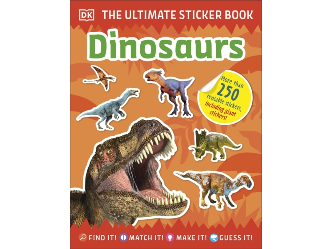 Livro Ultimate Sticker Book Dinosaurs de Dk (Inglês)