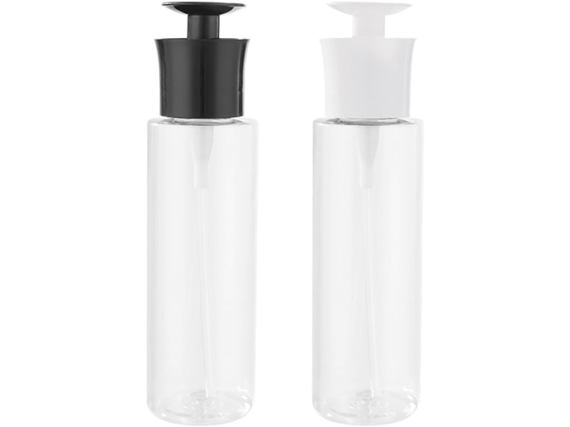 Conjunto De 2 Frascos Com Bomba Dosadora Recarregáveis, Em Pp E Pet, 300ml, Fáceis De Usar.