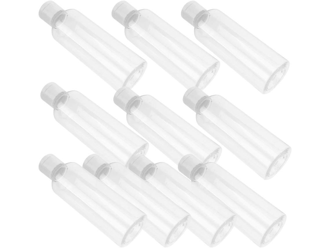 Nuobesty Pacote Com 30 Frascos Vazios De Loção Transparentes De 30ml Com Tampas Articuladas