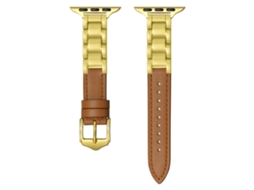 Pulseira para Apple Watch com cinco camadas de pinho em cerâmica colorida e couro genuíno para Apple Watch Ultra Series 10 9 8, 42 44 45 49mm