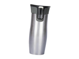 Garrafa Térmica De Viagem Em Aço Inoxidável, Fácil De Limpar, 414 Ml (14 Oz), Com Isolamento A Vácuo, Cor Prata.