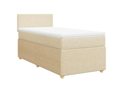 Box Spring Bed, Box Spring Beds Vidaxl Creme Tecido (90 X 190 Cm)