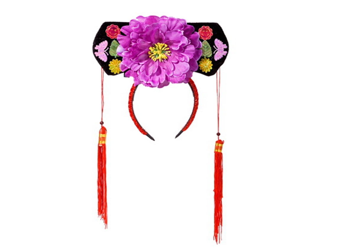 Tiara De Flores Chinesa Com Borlas Para Cabelo Estilo Princesa