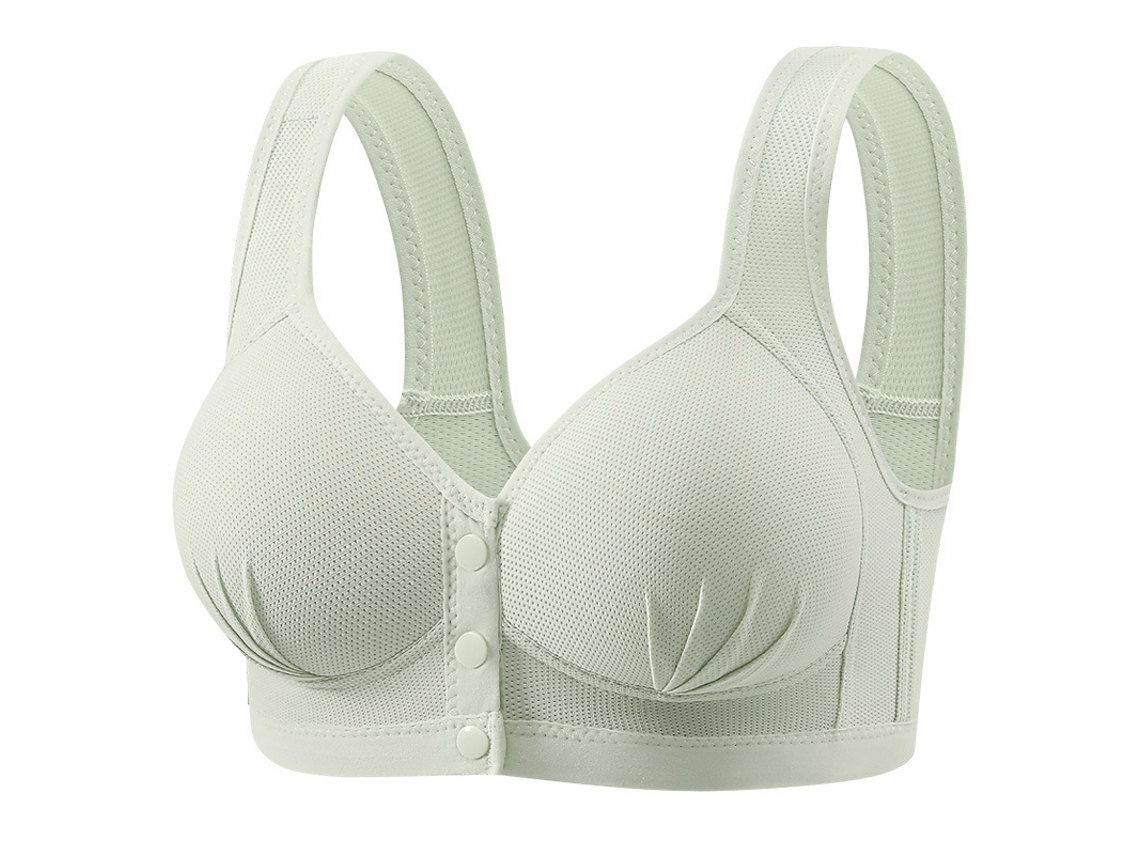Sutiãs De Amamentação Sem Costuras, Estilo Top, Com Fecho Frontal E Sem Aro (m-38/85 34a/34b) Verde Claro Panoona