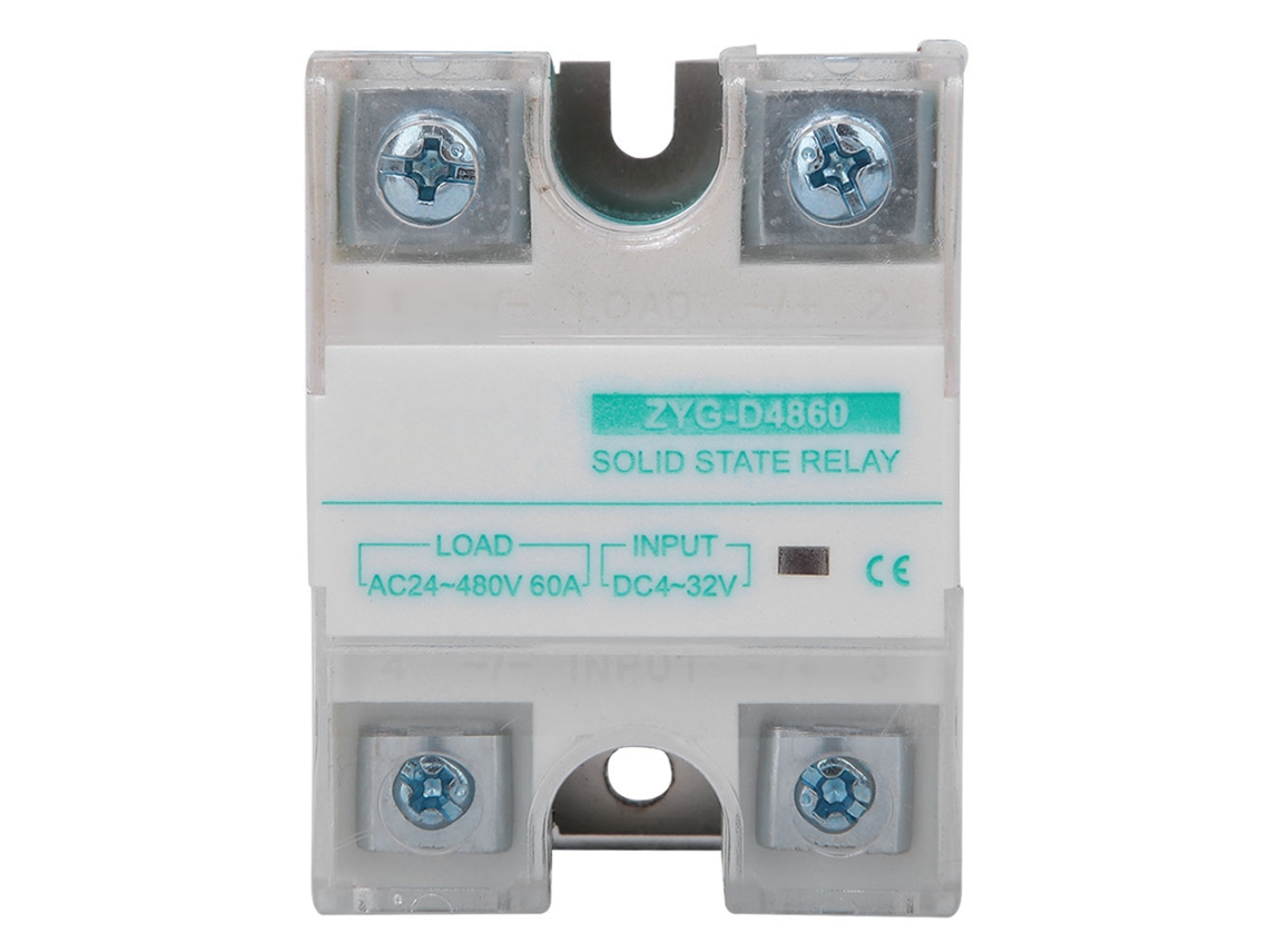 Rele Estático de Estado Sólido ZYG D4860 com Indicador LED, para Equipamentos Elétricos, 4-32V, 60A