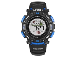 Relógio Eletrônico Sport Masculino Impermeável 30m Luminoso Multifuncional Synoke Azul