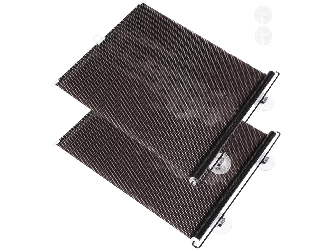Conjunto De 2 Peças De Cortina Solar Automática Para Janela Traseira De Carro Com Rolo E