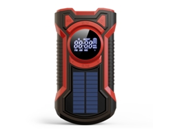 Rádio Am/fm/noaa para Acampamento de Emergência Ao Ar Livre, Movido a Energia Solar MDUG (vermelho)