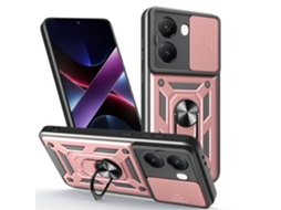 Capa Para Xiaomi Poco X7 , Com Proteção Deslizante Para A Lente Da Câmara Rosê Ouro Panoona