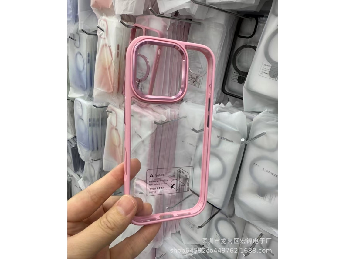 Capa Para Iphone 17 Pro Rose Gold Shield Magnética Transparente Resistente A Quedas